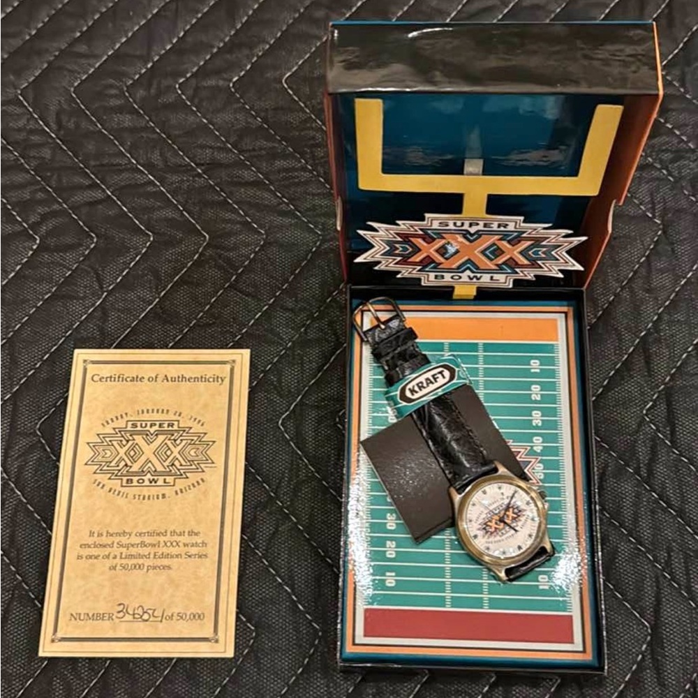 Vintage Super Bowl XXX Kraft Promotional Watch